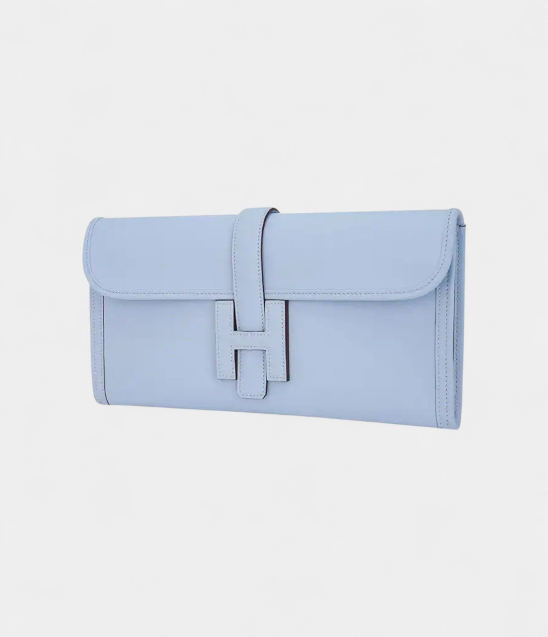 Hermes Jige Elan 29 Blue Brume Clutch Bag Evercolor Leather Bags Bible