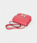Hermes Mini III Constance 18 Bag Rose Lipstick Pink Veau Tadelakt Leather with Palladium Hardware Bags Bible