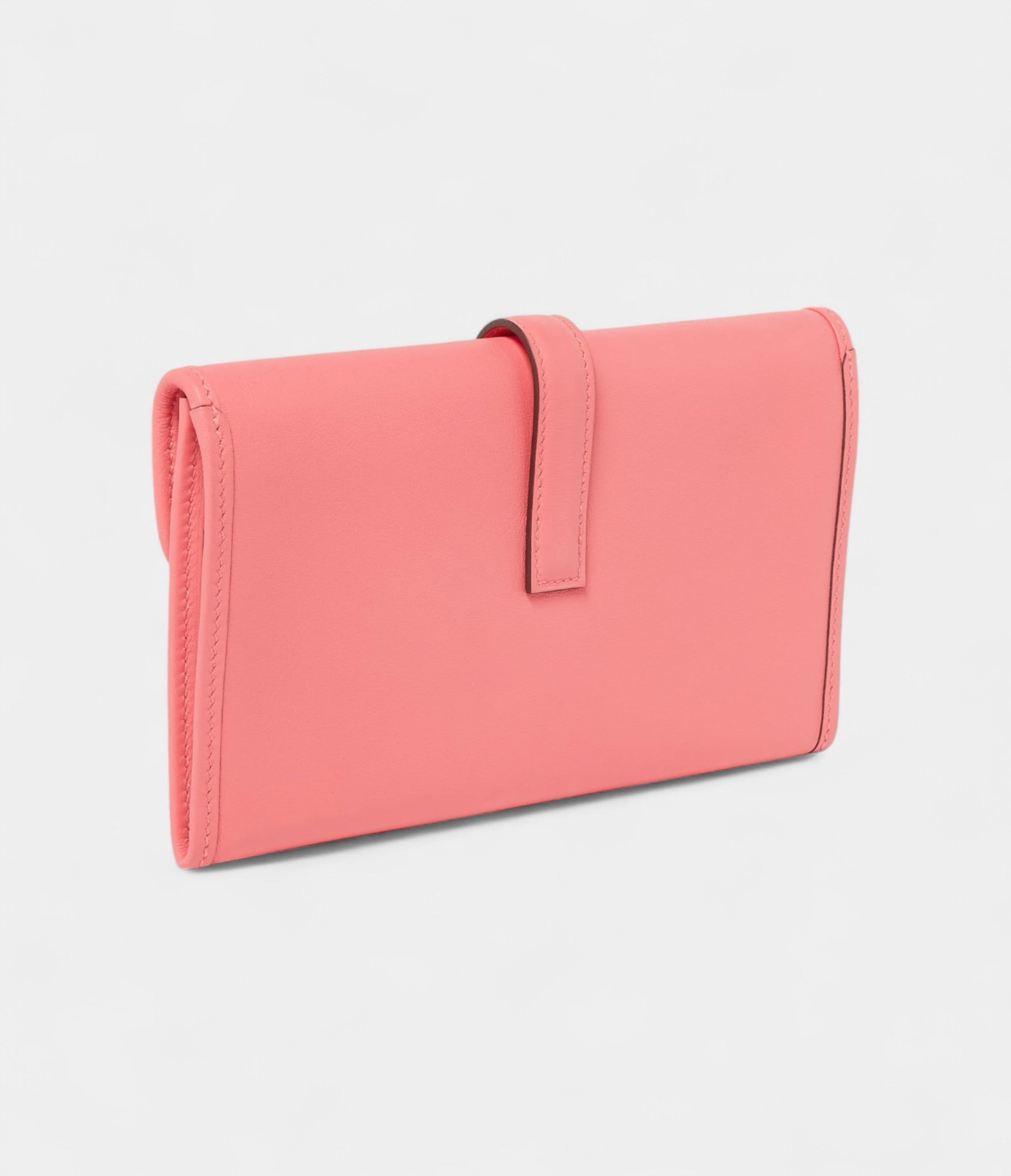 HermesMini Jige Clutch Rose Azalee in Evercolor Leather Bags Bible