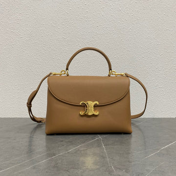 Celin Medium Nino 25CM Brown Calfskin Gold Hardware