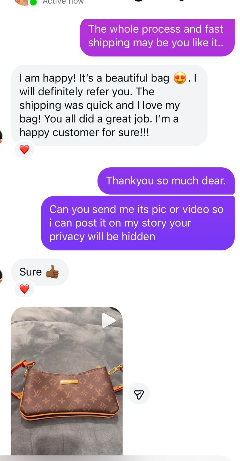 Customer review proof screenshot