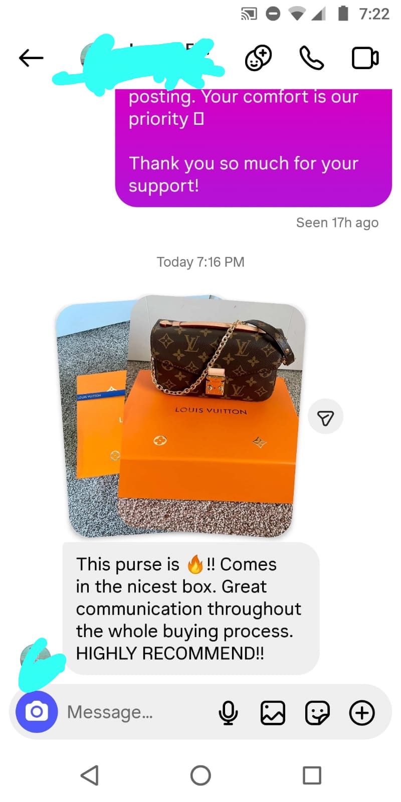 Customer review proof screenshot