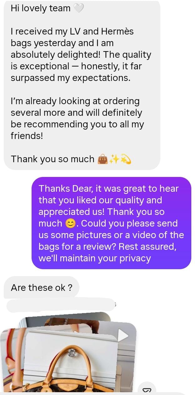 Customer review proof screenshot