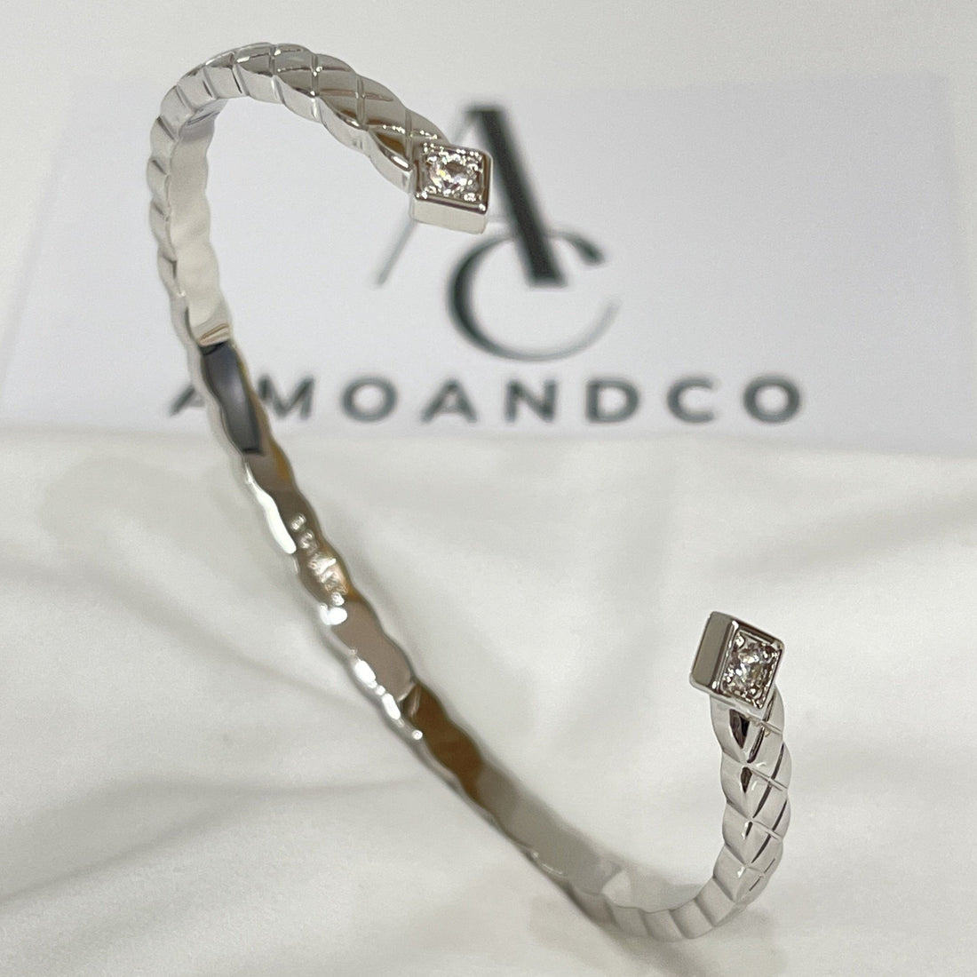 Crush Bracelet Open Cuff Silver