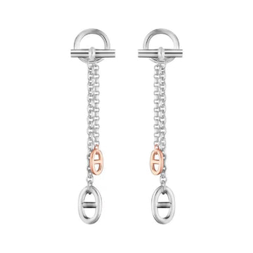 Hm Chaine D'ancre Two-Color Silver-Pink Gold Earrings