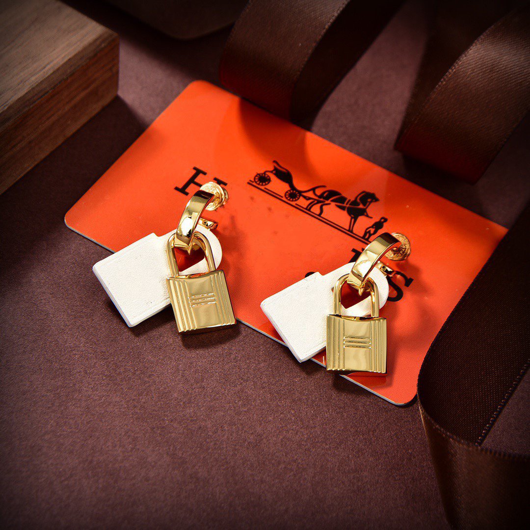 Hm Bag O'kelly Pink Gold Earrings
