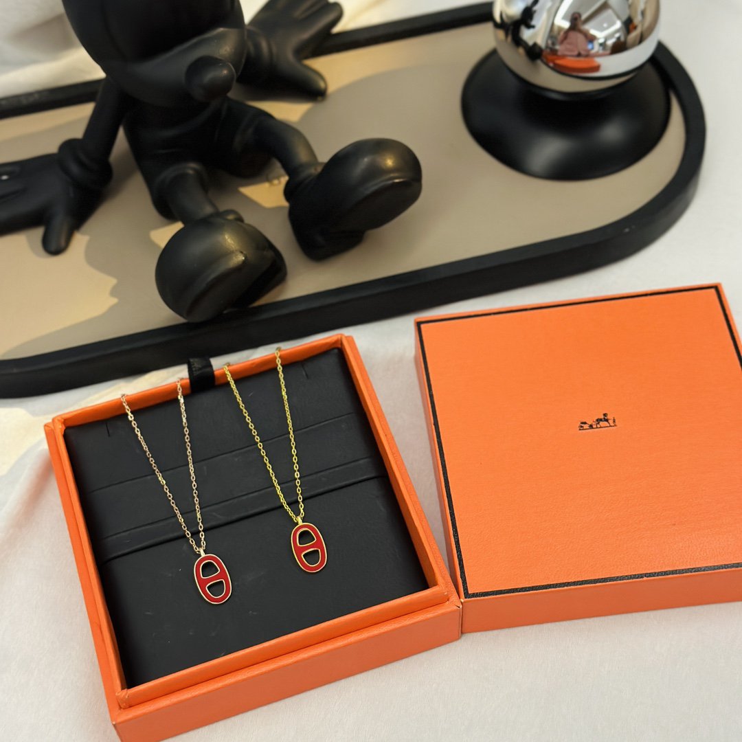 Chaine Small Red Necklace Gold And Pink Gold