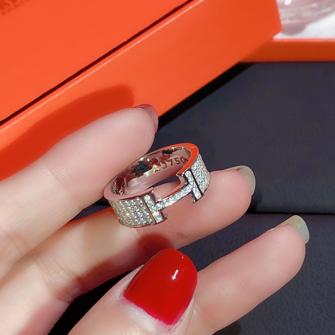 H Ring Full Diamond