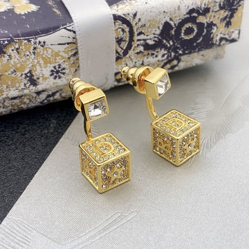 D-Star Gold Diamond Earrings