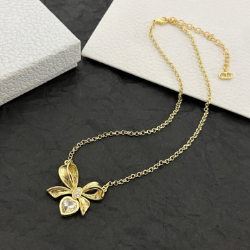 CD Heart Gold Diamond Necklace