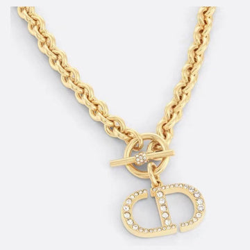 CD Navy Gold Diamond Necklace