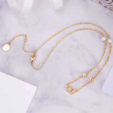 CD Necklace Pedant Gold Diamond 4 Pearl