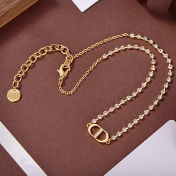 CD Necklace Gold Diamond