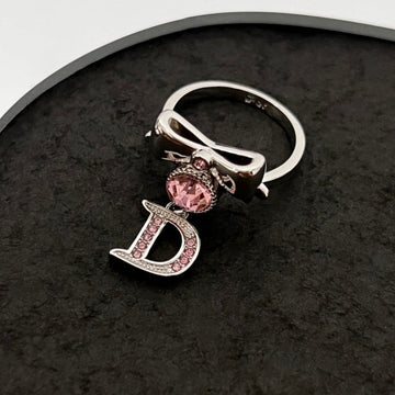 D Ring Silver Diamond