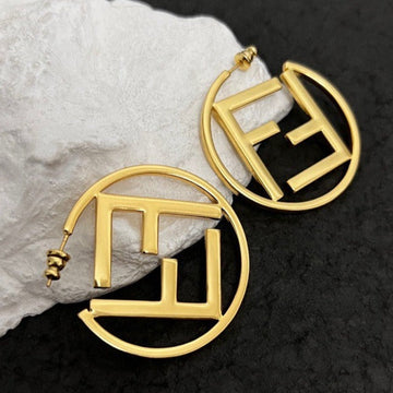 Double F Gold Earrings