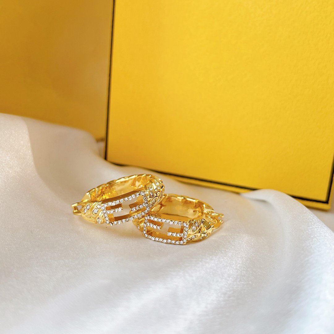 Baguette Small Earrings Gold Diamond