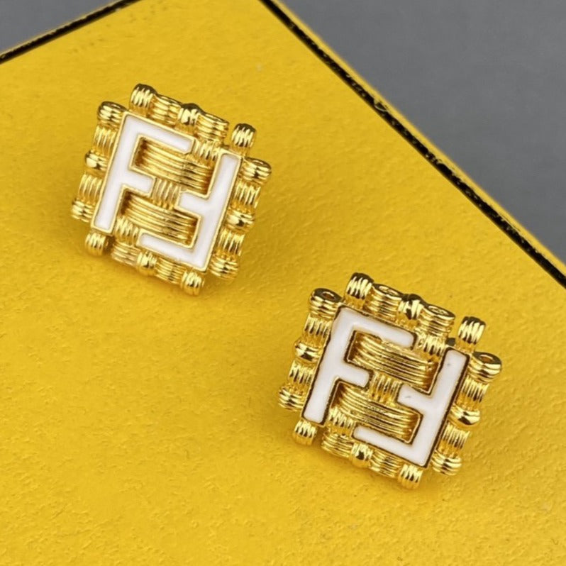 Ff White Gold Earrings