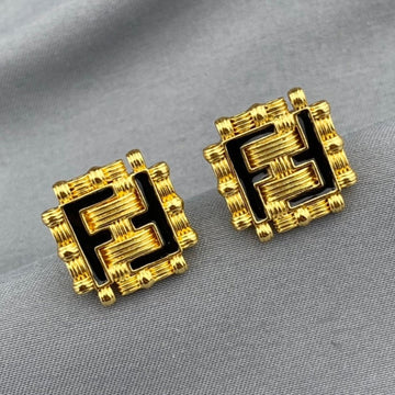 Ff Black Gold Earrings