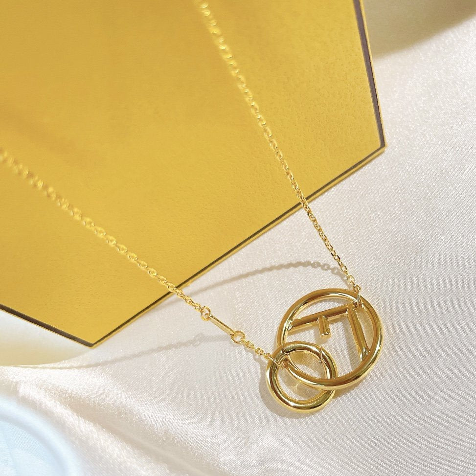 F Logo Gold Necklce