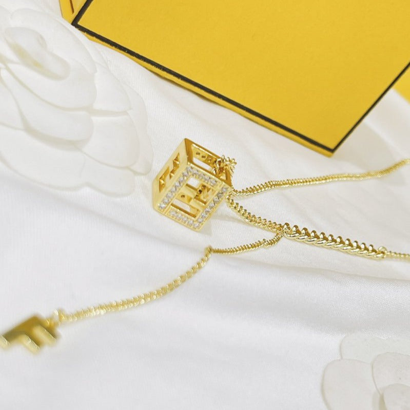 Ff Gold Diamond Necklace