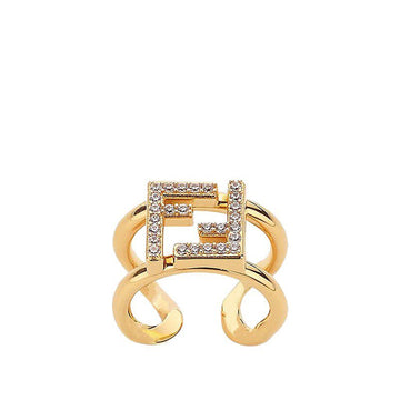 Double F Gold Diamond Ring