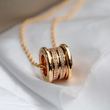 Zero 1 Pink Gold Diamond Necklace