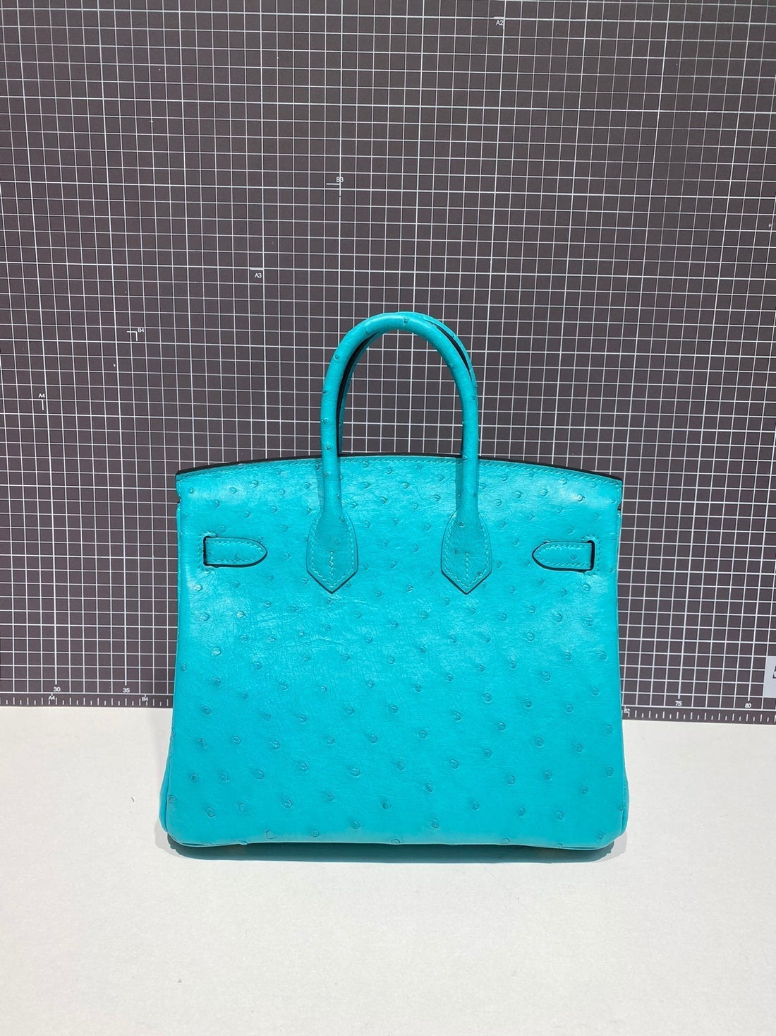 HM Birkin 30CM Cloud Blue Ostrich Leather Gold Hardware