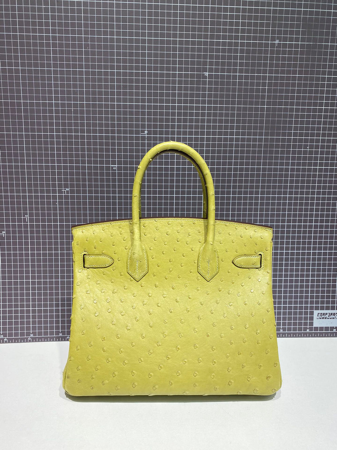 HM Birkin 30CM Lime Ostrich Leather Gold Hardware