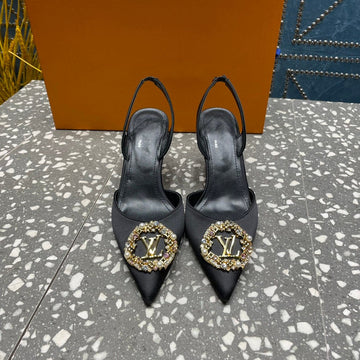 LV Met Slingback Pump Black