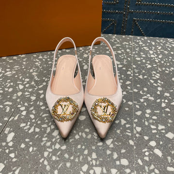 LV Met Slingback Ballerina Beige