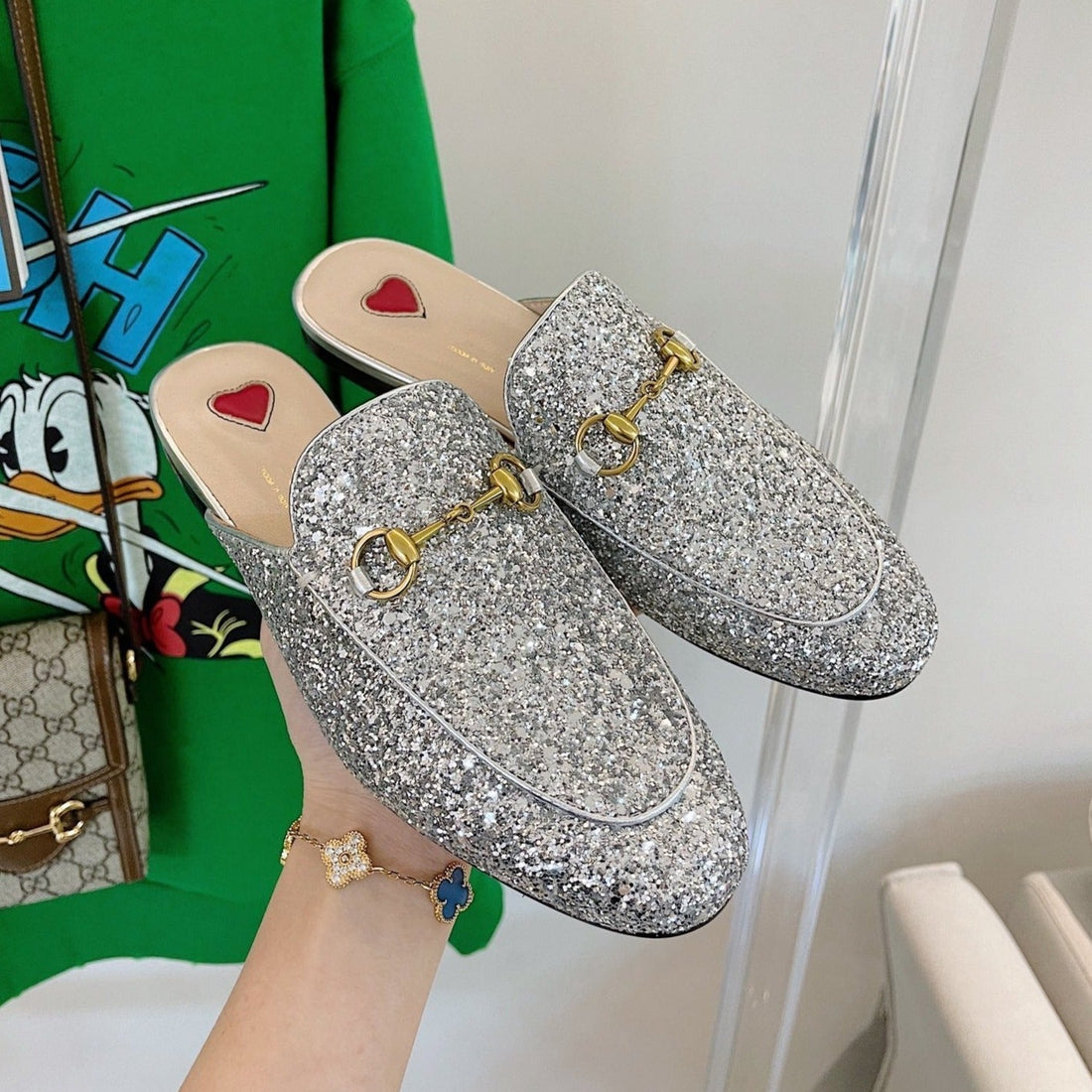 GG Slipper Princetown Glitter