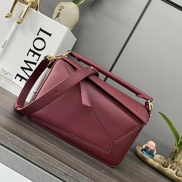 Small Puzzle 24CM Dark Burgundy Calfskin