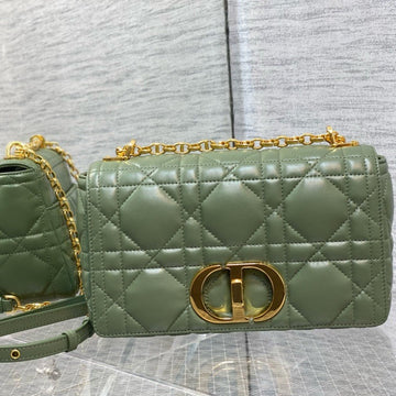 Medium Caro Bag 25 Green Macrocannage Calfskin