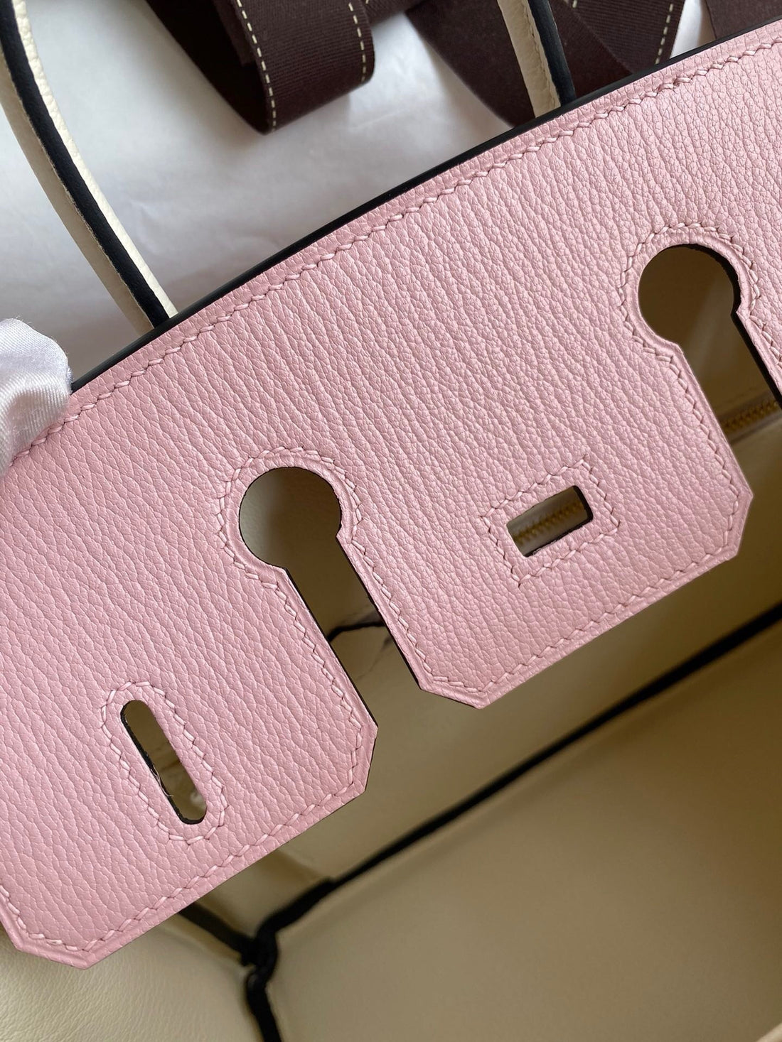 HM Birkin 25CM Light Pink Chevero Mysore Leather Gold Hardware