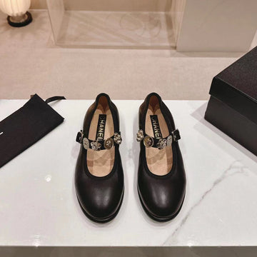 Mary Jane Black Lambskin 24