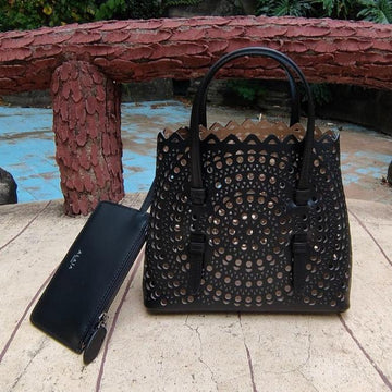 Alaïa Mina 20 Bag In Vienne Wave Calfskin
