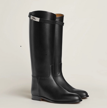 Hm Black Leather Jumping Boots