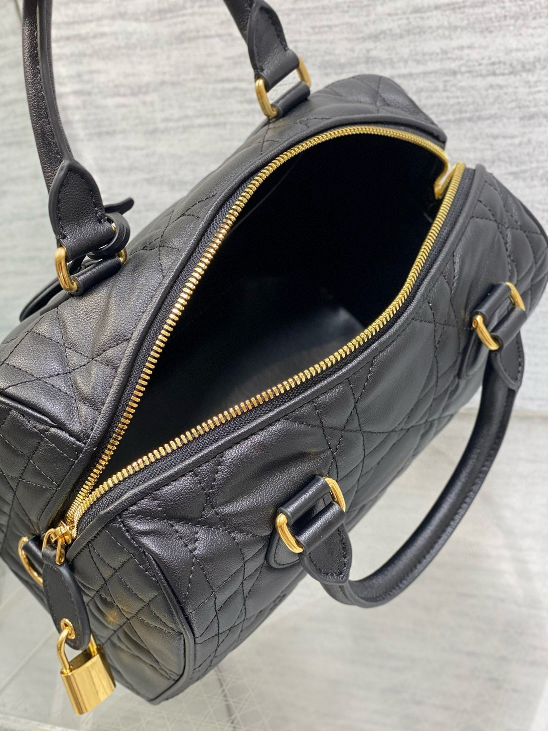CD Groove 25CM Black Calfskin Gold Hardware