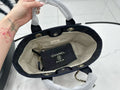 CC DEAUVILLE MEDIUM 33 TOTE BAG IN BLACK CANVAS GHW Bags Bible