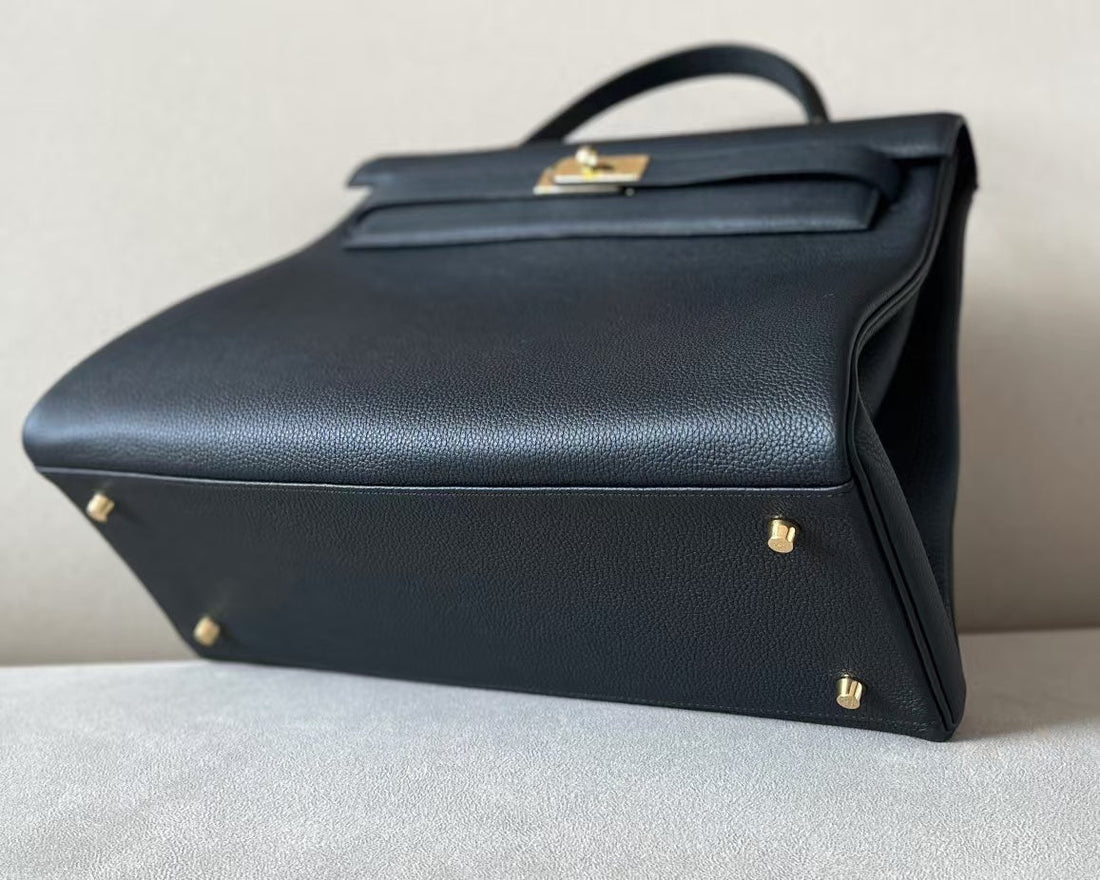 HM Kelly 35CM Black Togo Leather Gold Hardware
