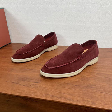 Lp Unisex Summer Walk Loafer Burgundy Suede