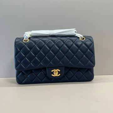 CC Classic 25CM Navy Blue Lambskin Gold Hardware