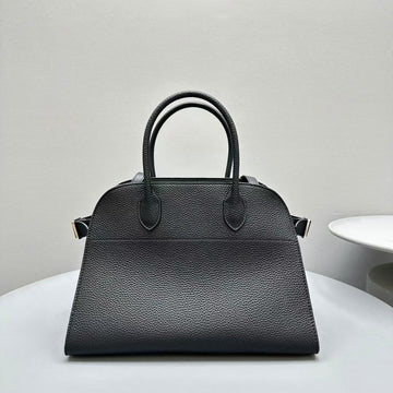 The Row Margaux 32CM Black Grained Calfskin