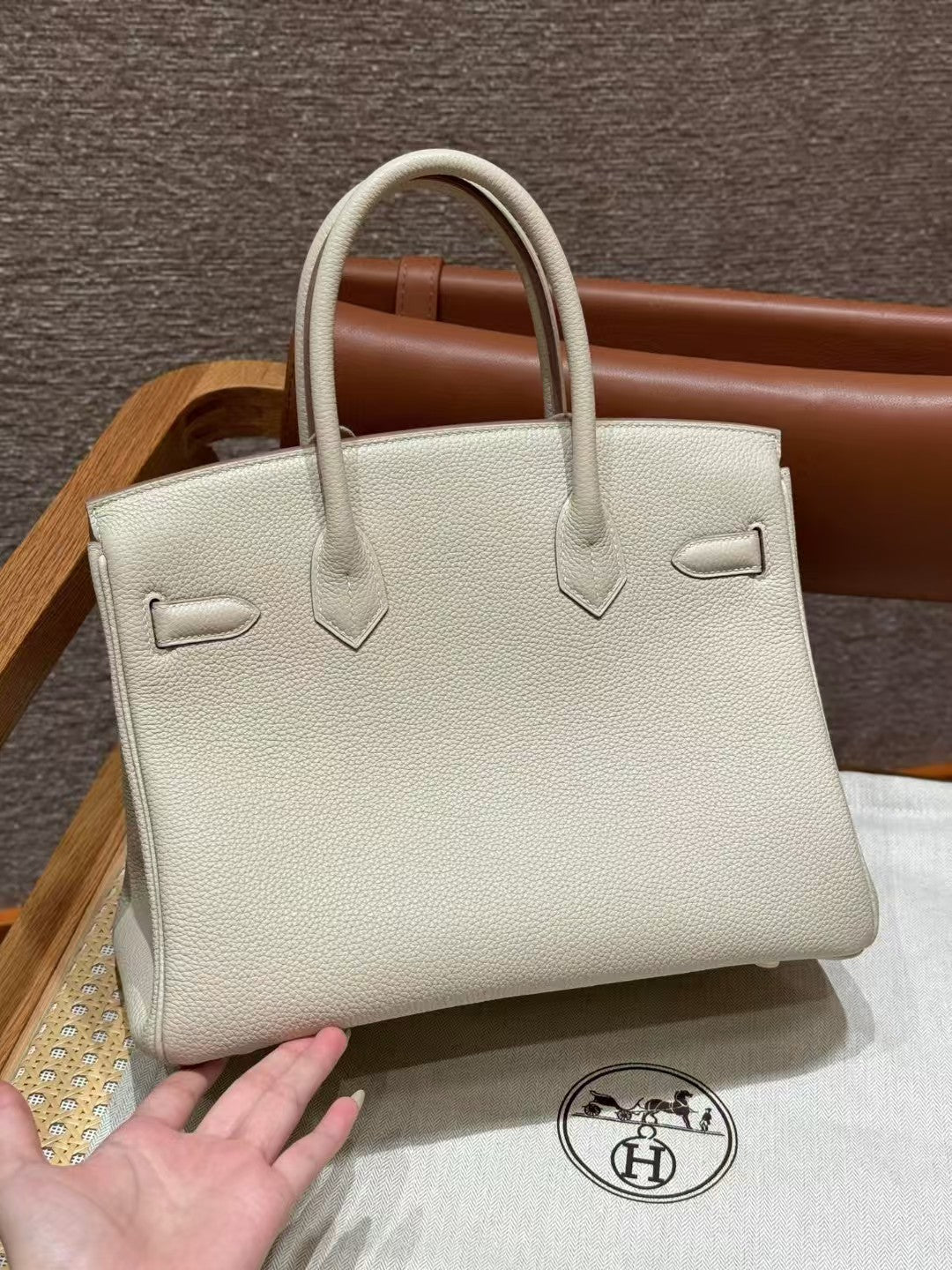 HM Birkin 40CM Milky White Togo Leather Gold Hardware