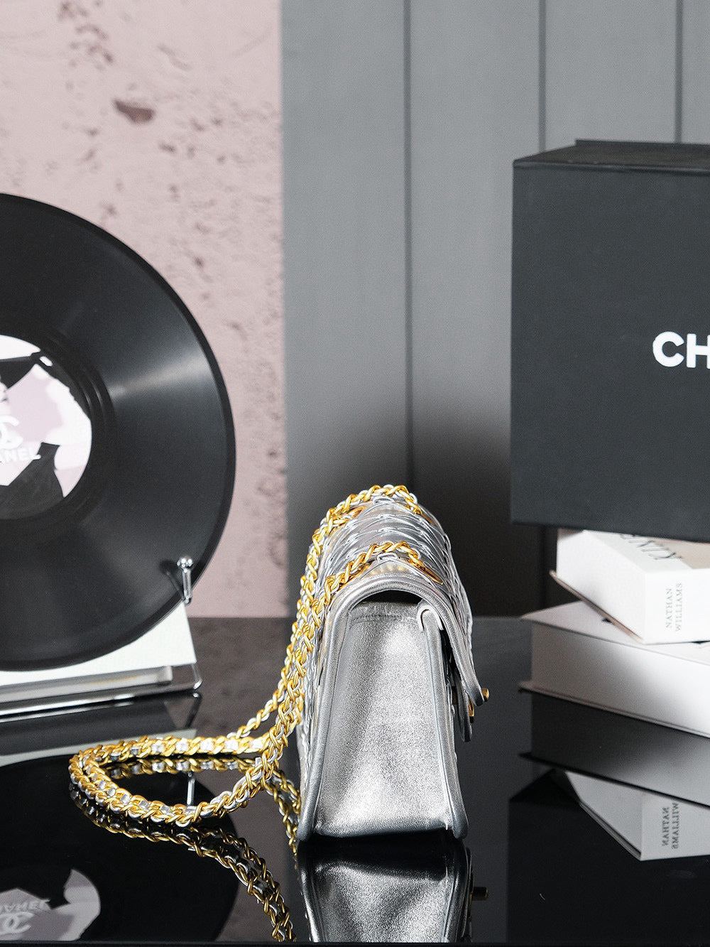 CC MINI 20 FLAP BAG METALLIZED CALFSKIN GOLD HARDWARE Bags Bible