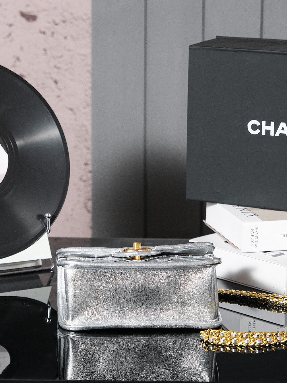 CC MINI 20 FLAP BAG METALLIZED CALFSKIN GOLD HARDWARE Bags Bible