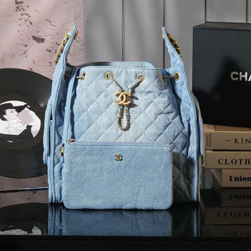 CC 25C Hobo Bags 40CM Light Blue Denim