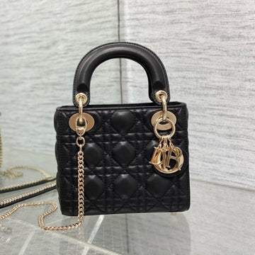 Mini Lady 17 My Acb Black Lambskin Light Gold Hardware