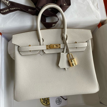 HM Birkin 25CM Cream Togo Leather Gold Hardware