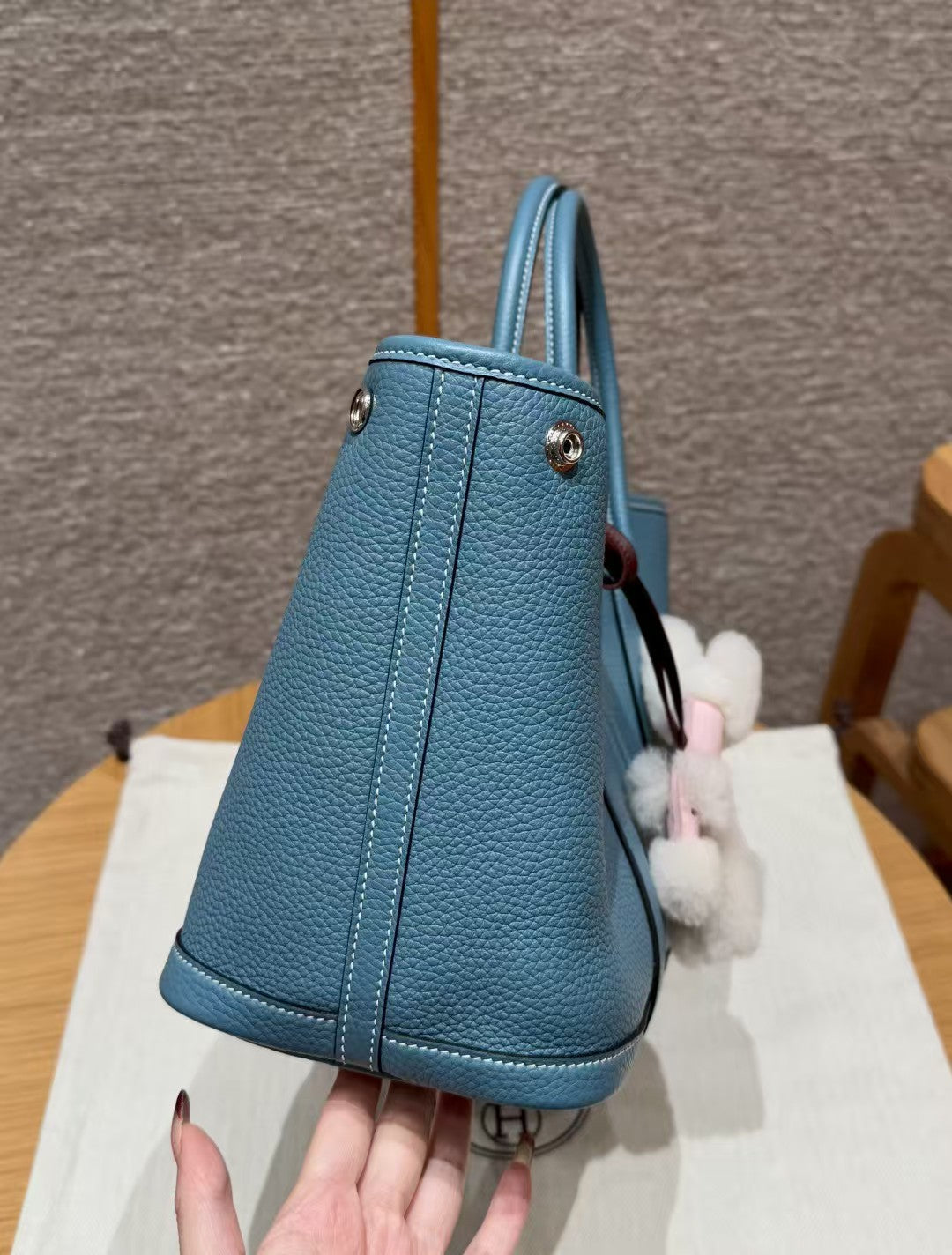 HM Garden Party 36 Blue Calfskin